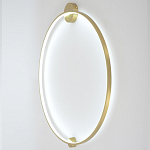 Бра светодиодное круглой формы с рамкой цвета латунь Ring Horizontal варинант исполнения - 2 | Loft Concept в Ростове-на-Дону