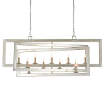 Люстра серебряная из пересекающихся прямоугольных элементов Intersecting Rectangles варинант исполнения - 2 | Loft Concept в Ростове-на-Дону