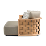 Дизайнерский уличный диван из массива дерева с плетеной спинкой PALINFRASCA Sofa варинант исполнения - 8 | Loft Concept в Ростове-на-Дону