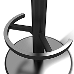 Барный стул вращающийся со спинкой и подлокотниками Douglas Rhombus Черный Велюр варинант исполнения - 5 | Loft Concept в Ростове-на-Дону