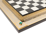 Шахматы из бронзы и натуральных камней Долерит и Мрамор с гравировкой Decorative Thematic Chess варинант исполнения - 4 | Loft Concept в Ростове-на-Дону