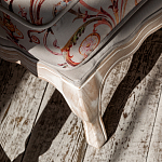 Мягкая банкетка из массива бука серая с растительным орнаментом Raffael Grey Floral Banquette варинант исполнения - 4 | Loft Concept в Ростове-на-Дону