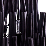 Люстра черная с несколькими ярусами деревянных палочек Bright Wooden Chandelier варинант исполнения - 10 | Loft Concept в Ростове-на-Дону