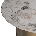 Стол журнальный круглый керамогранит белый Keramos варинант исполнения - 3 | Loft Concept в Ростове-на-Дону