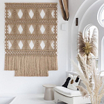 Панно на стену плетеное Макраме бежевый цвет  варинант исполнения - 5 | Loft Concept в Ростове-на-Дону
