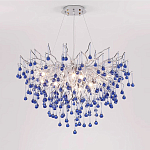 Люстра с синими стеклянными подвесками в форме капель FAIRYTREE Light варинант исполнения - 1 | Loft Concept в Ростове-на-Дону