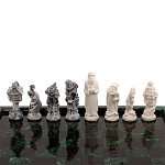 Шахматы Русские сказки с доской из натурального камня Змеевик Decorative Thematic Chess варинант исполнения - 4 | Loft Concept в Ростове-на-Дону