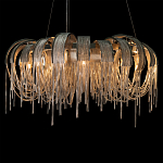 Люстра круглая подвесная с металлическими дугами и длинными цепочками 80 см Atlantis Chain варинант исполнения - 6 | Loft Concept в Ростове-на-Дону