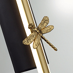 Бра с круглым плафоном из алебастра и бронзовой декоративной стрекозой 65 Alaris  варинант исполнения - 7 | Loft Concept в Ростове-на-Дону