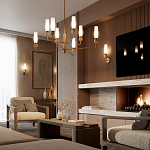 Бра с цилиндрическим матовым плафоном и шаром из камня на металлическом основании Orb Essence варинант исполнения - 8 | Loft Concept в Ростове-на-Дону