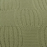 Подушка из хлопка рельефной вязки зеленого цвета Eden Line варинант исполнения - 3 | Loft Concept в Ростове-на-Дону