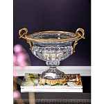 Чаша из прозрачного стекла с бронзовой подставкой и ручками Eden Garden варинант исполнения - 2 | Loft Concept в Ростове-на-Дону