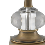 Настольная лампа с хрустальным шаром на корпусе и высоким тканевым абажуром Prism Rod варинант исполнения - 1 | Loft Concept в Ростове-на-Дону