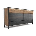 Комод 8 ящиков с подсветкой на рельефном фасаде Warm Industrial варинант исполнения - 7 | Loft Concept в Ростове-на-Дону