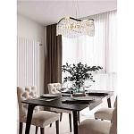 Люстра подвесная волнистой формы с хрустальными подвесками Ludivine Lighting варинант исполнения - 5 | Loft Concept в Ростове-на-Дону