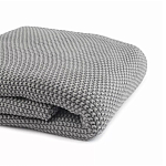 Плед из хлопка серого цвета Waffle Comfort варинант исполнения - 2 | Loft Concept в Ростове-на-Дону