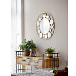 Зеркало настенное с круглыми зеркальными вставками Modern Mirror Space варинант исполнения - 2 | Loft Concept в Ростове-на-Дону