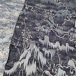 Мебельная ткань Вышивка темно-серый цвет 130 см T2-40 варинант исполнения - 1 | Loft Concept в Ростове-на-Дону