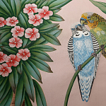 Обои ручная роспись Amazonia Florence Pink dyed silk варинант исполнения - 6 | Loft Concept в Ростове-на-Дону