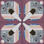 Плитка дизайнерская с узором Маска варинант исполнения - 3 | Loft Concept в Ростове-на-Дону