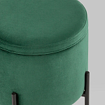 Зеленый пуф на черных ножках SANJAY варинант исполнения - 4 | Loft Concept в Ростове-на-Дону