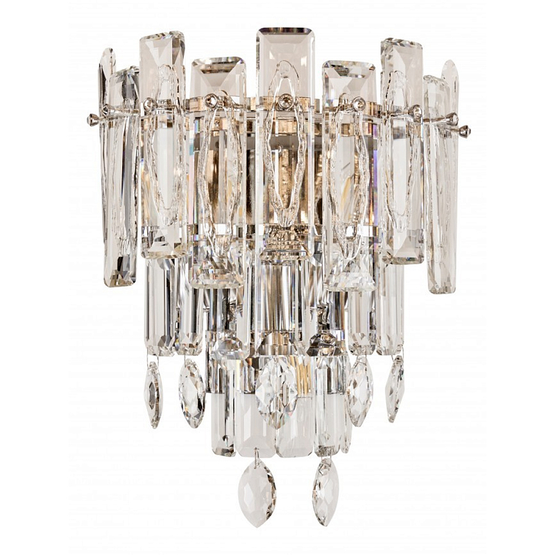 Бра с хрустальными подвесками Gorgeous Crystal Light Золотой Прозрачный Хром Бра с хрустальными подвесками Gorgeous Crystal Light Золотой Прозрачный Хром в Ростове-на-Дону | Loft Concept