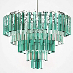 Дизайнерская люстра AQUA Blue Lagoon бирюзовое стекло несколько ярусов варинант исполнения - 1 | Loft Concept в Ростове-на-Дону