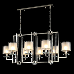 Люстра прямоугольной формы с 8-ю цилиндрическими плафонами из стекла Laurent варинант исполнения - 7 | Loft Concept в Ростове-на-Дону