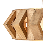 Люстра круглая из толстых деревянных реек Wooden Slats варинант исполнения - 2 | Loft Concept в Ростове-на-Дону