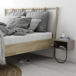 Прикроватная тумба бежево-серого цвета с откидной дверцей NORFOLK NIGHTSTAND LIGHT MOCHA варинант исполнения - 2 | Loft Concept в Ростове-на-Дону