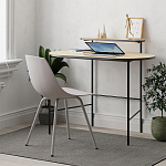 Стол письменный овальной формы с полкой LOUB WORKING TABLE BLACK OAK варинант исполнения - 3 | Loft Concept в Ростове-на-Дону