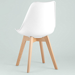 Стул с основой из пластика и мягким сиденьем Arvika White варинант исполнения - 4 | Loft Concept в Ростове-на-Дону