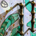 Премиальный Шкаф Defoliation двухстворчатый роспись зеленые листья  варинант исполнения - 4 | Loft Concept в Ростове-на-Дону