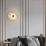 Бра в форме диска из натурального камня с декоративным центральным элеменом Cryptocrystalline Stone варинант исполнения - 4 | Loft Concept в Ростове-на-Дону