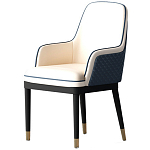 Стул с подлокотниками Helen Chair Dark Blue White варинант исполнения - 1 | Loft Concept в Ростове-на-Дону