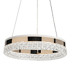 Люстра в виде кольца золотого цвета с прозрачными вставками Radiant Rail варинант исполнения - 1 | Loft Concept в Ростове-на-Дону