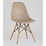 Пластиковый стул на ножках из массива бука Eames Beige варинант исполнения - 1 | Loft Concept в Ростове-на-Дону