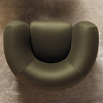 Дизайнерское полукруглое мягкое кресло CINNAMON Armchair варинант исполнения - 2 | Loft Concept в Ростове-на-Дону