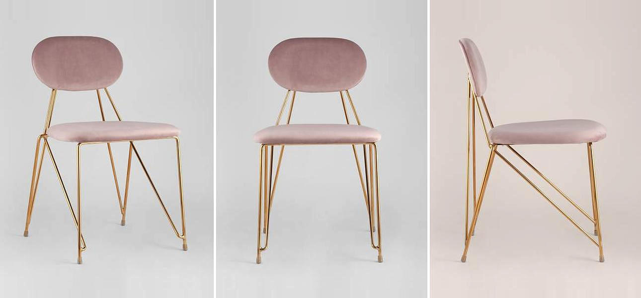 Стул Alice Chair Велюр Пастельно-Розовый Стул Alice Chair Велюр Пастельно-Розовый - Loft-Concept в Ростове-на-Дону