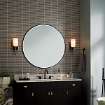  Бра с прямоугольным черным основанием и белым матовым цилиндрическим плафоном Kichler варинант исполнения - 6 | Loft Concept в Ростове-на-Дону