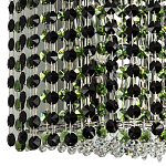 Бра с хрустальными подвесками хром Crystal Art Chrome Green Wall Lamp варинант исполнения - 3 | Loft Concept в Ростове-на-Дону