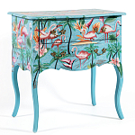 Комод с росписью Розовый фламинго L.XV CHEST OF DRAWERS Flowers with Flamingo варинант исполнения - 1 | Loft Concept в Ростове-на-Дону