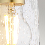 Бра цвета латунь с прозрачным цилиндрическим плафоном из пузырчатого стекла Kichler варинант исполнения - 4 | Loft Concept в Ростове-на-Дону