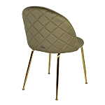 Стул велюровый хаки на золотистых металлических ножках Vendramin Chair варинант исполнения - 3 | Loft Concept в Ростове-на-Дону