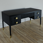 Письменный стол с 4-мя ящиками Elsa Dreams Black  варинант исполнения - 1 | Loft Concept в Ростове-на-Дону
