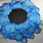 Дизайнерское Зеркало из синего стекла Blue Bubbles Mirror  варинант исполнения - 1 | Loft Concept в Ростове-на-Дону