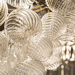 Люстра подвесная с рифлёными стеклянными шарами в форме воздушного облака Berries Chandelier варинант исполнения - 5 | Loft Concept в Ростове-на-Дону