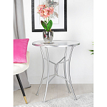 Столик приставной с круглой столешницей на серебристом основании Scenical Table варинант исполнения - 4 | Loft Concept в Ростове-на-Дону