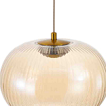 Подвесной светильник с янтарным рифленым стеклянным плафоном Ferm Living варинант исполнения - 4 | Loft Concept в Ростове-на-Дону