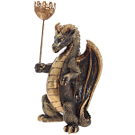 Подсвечник в виде дракона Dragon candlestick Green Brown варинант исполнения - 1 | Loft Concept в Ростове-на-Дону